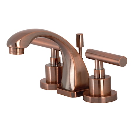 Kingston Brass KS494CMLAC Manhattan 8" Widespread Bathroom Faucet, Antique Copper KS494CMLAC
